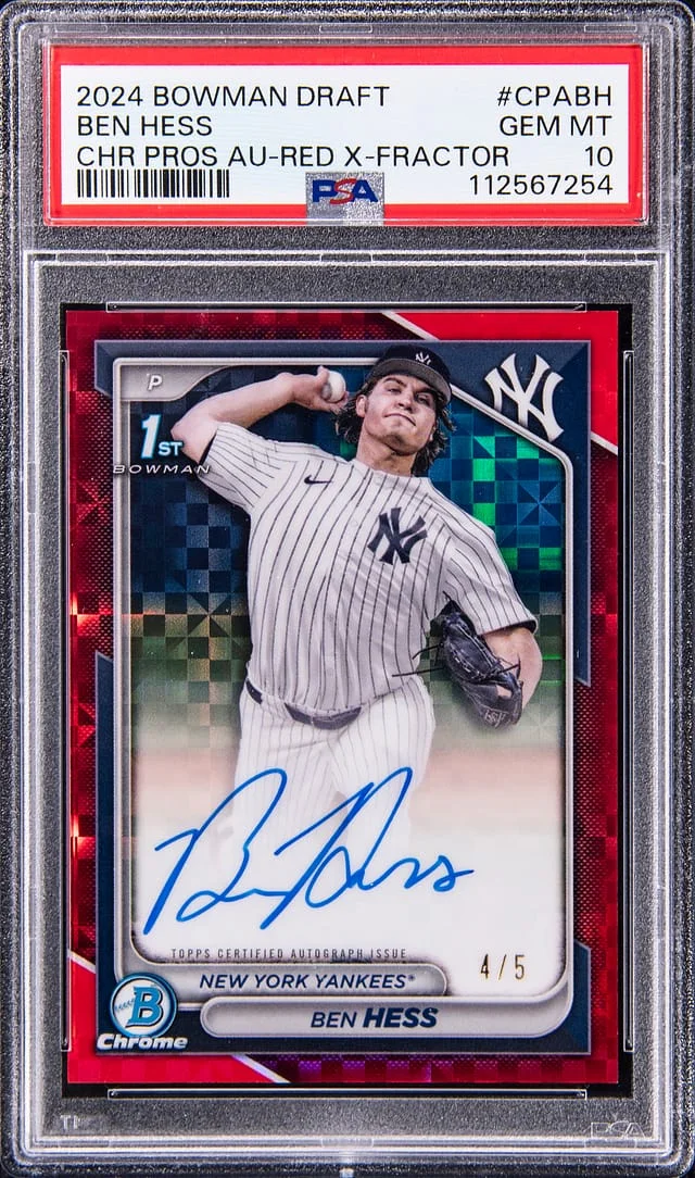 2024 Bowman Draft Ben Hess Chrome Prospect Autograph-Red X-Fractor #CPABH card image