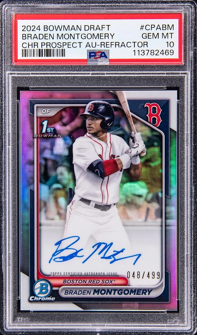 2024 Bowman Draft Braden Montgomery Chrome Prospect Autograph-Refractor #CPABM card image