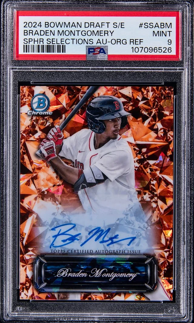 2024 Bowman Draft Braden Montgomery Selections Autograph Orange Refractor #SSA-BM card image