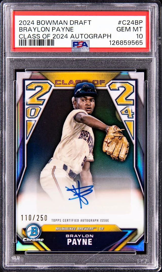 2024 Bowman Draft Braylon Payne Class of 2024 Autographs #C24-BP card image