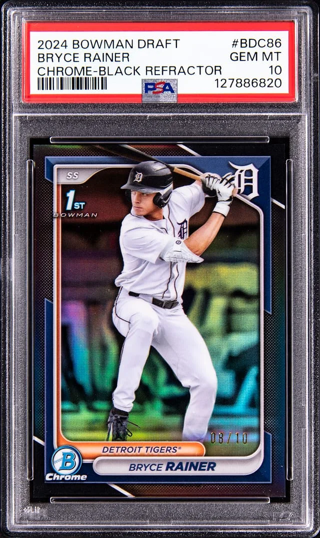 2024 Bowman Draft Bryce Rainer Chrome Black Refractor #BDC-86 card image