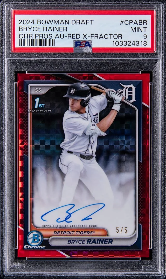 2024 Bowman Draft Bryce Rainer Chrome Prospect Autographs Red X-Fractor #CPA-BR card image