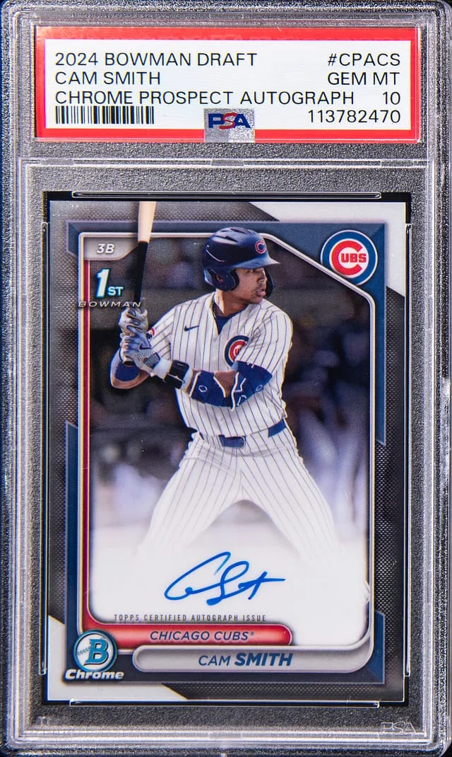 2024 Bowman Draft Cam Smith Chrome Prospect Autograph #CPACS card image
