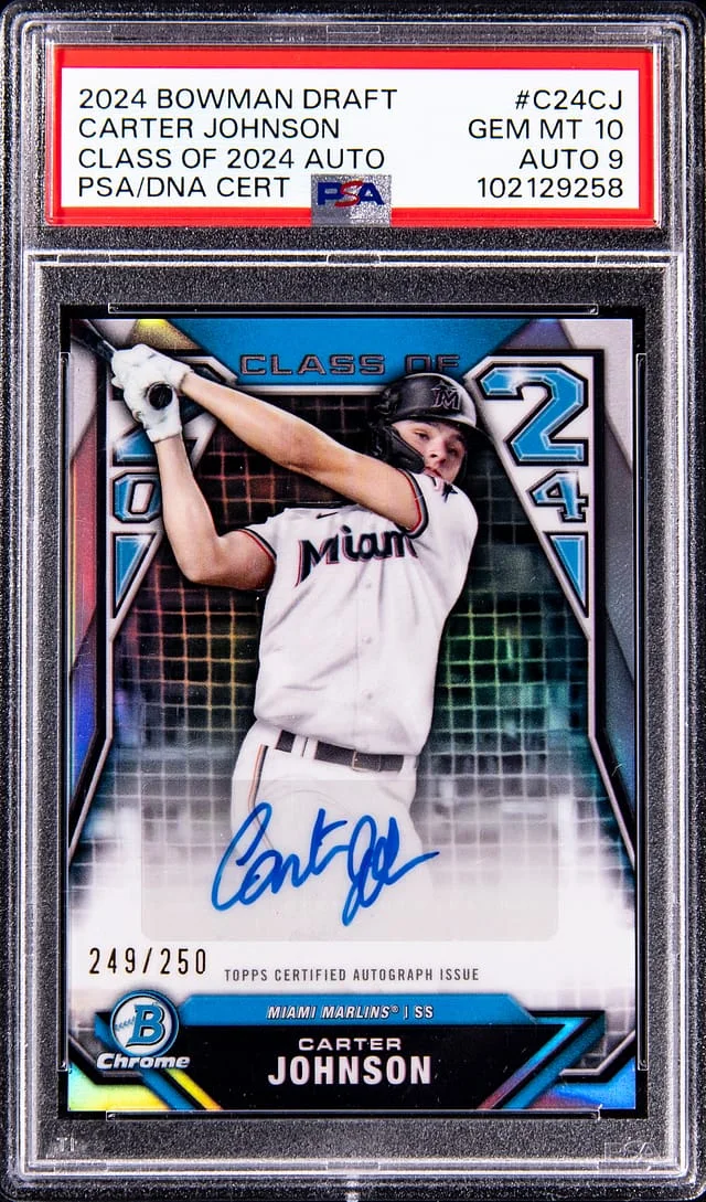 2024 Bowman Draft Carter Johnson Class of 2024 Autograph #C24-CJ card image