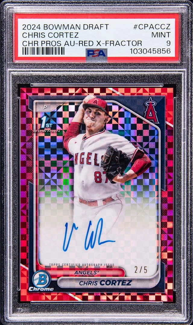 2024 Bowman Draft Chris Cortez Chrome Prospects Autograph Red X-Fractor #CPA-CCZ card image
