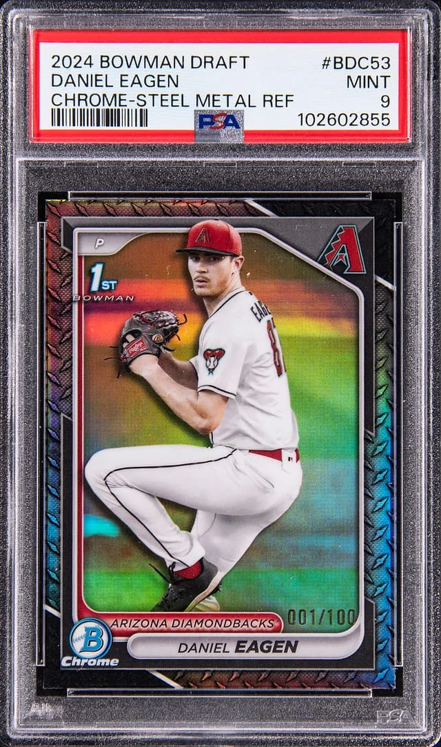 2024 Bowman Draft Daniel Eagan Chrome Steel Metal Refractor #BDC-53 card image