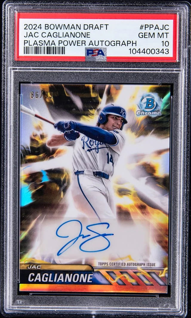 2024 Bowman Draft Jac Caglianone Plasma Power Autographs #PPA-JC card image