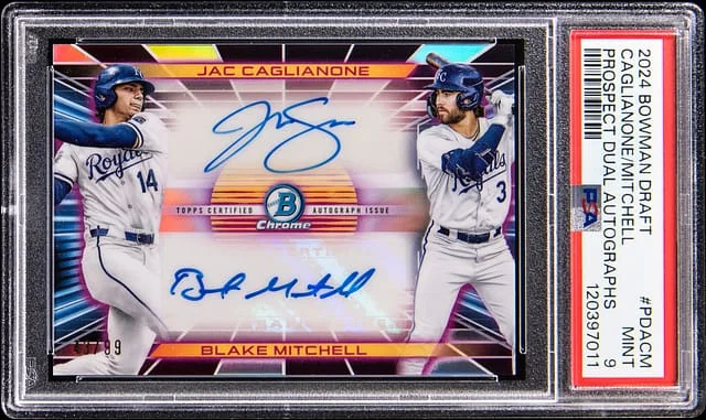 2024 Bowman Draft Jac Caglianone/Blake Mitchell Prospect Dual Autographs #PDA-CM card image