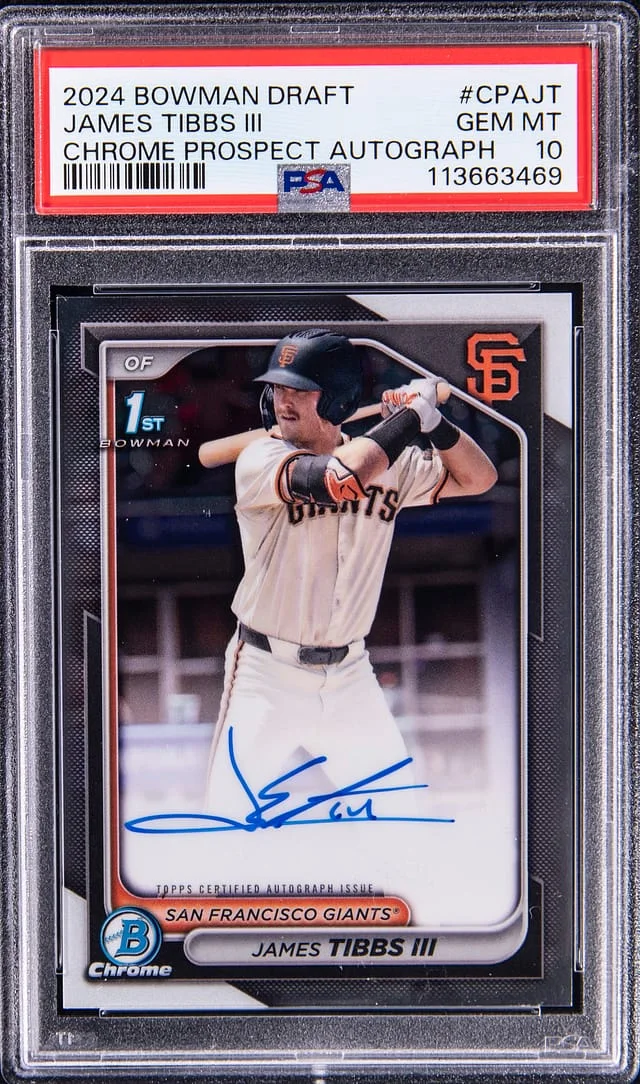 2024 Bowman Draft James Tibbs III Chrome Prospect Autograph #CPA-JT card image