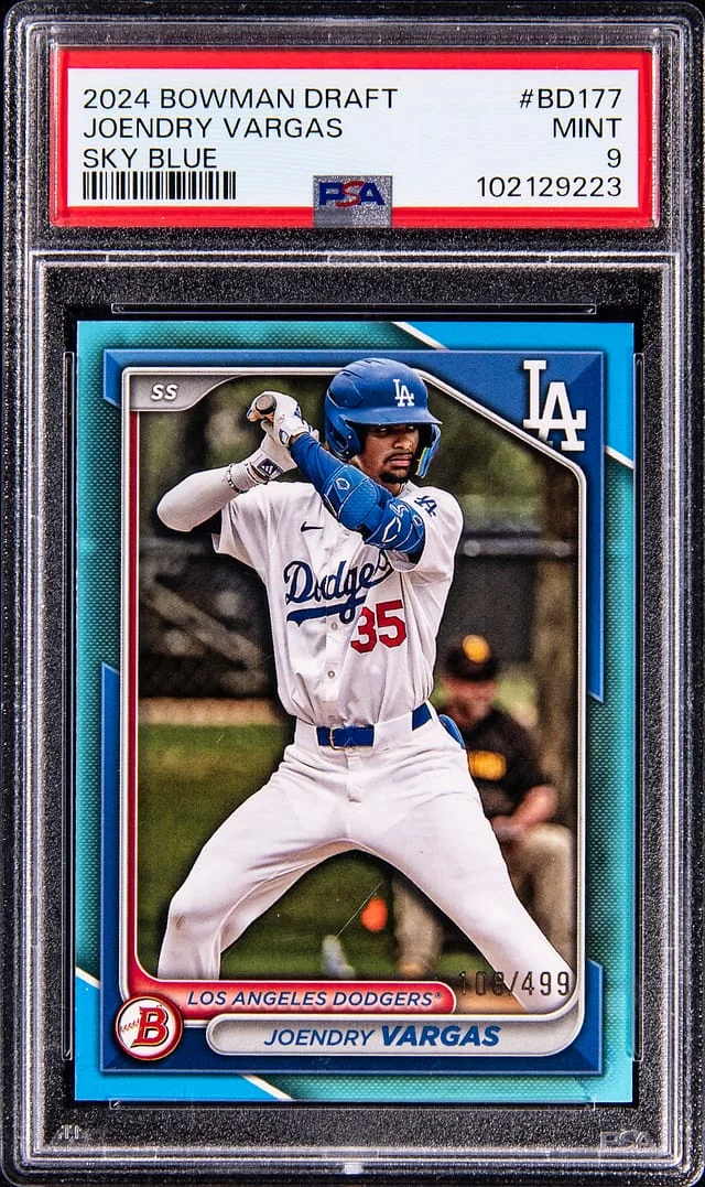 2024 Bowman Draft Joendry Vargas Sky Blue #BD-177 card image