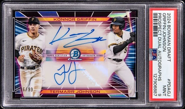 2024 Bowman Draft Konnor Griffin/Termarr Johnson Prospect Dual Autographs #PDA-GJ card image
