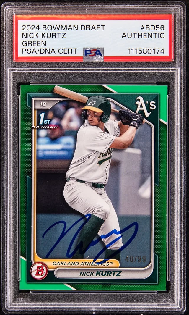 2024 Bowman Draft Nick Kurtz Green #BD-56 card image