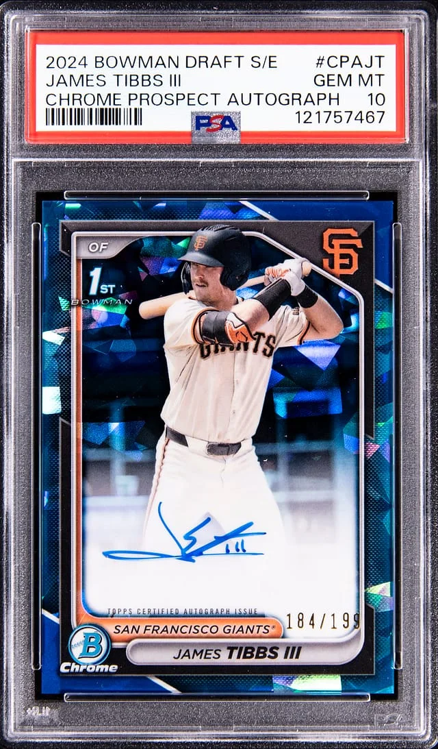 2024 Bowman Draft Sapphire James Tibbs III Edition Chrome Prospect Autographs #CPA-JT card image
