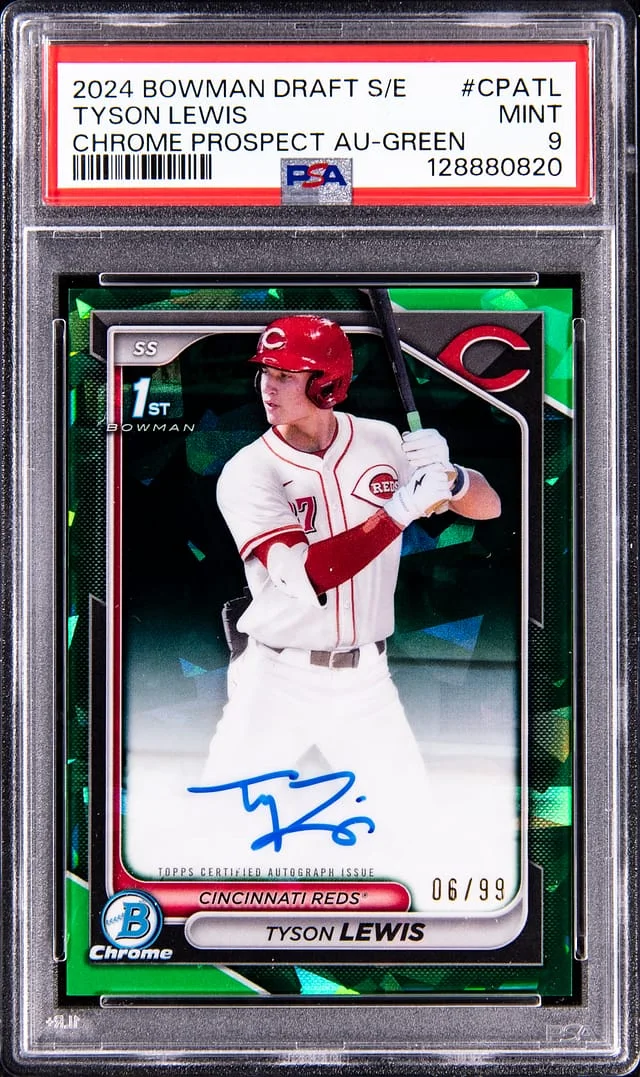 2024 Bowman Draft Sapphire Tyson Lewis Edition Chrome Prospect Autographs Green #CPA-TL card image