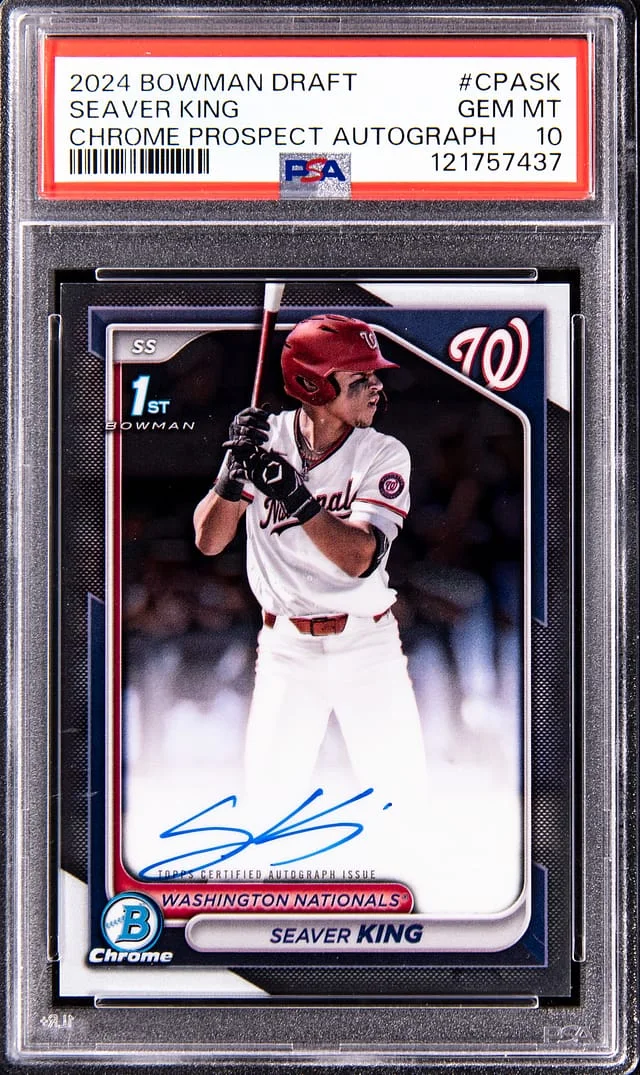 2024 Bowman Draft Seaver King Chrome Prospect Autographs #CPA-SK card image