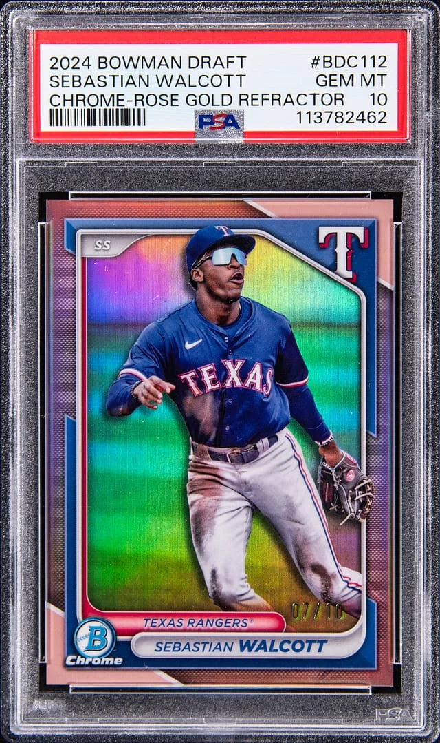 2024 Bowman Draft Sebastian Walcott Chrome-Rose Gold Refractor #BDC112 card image