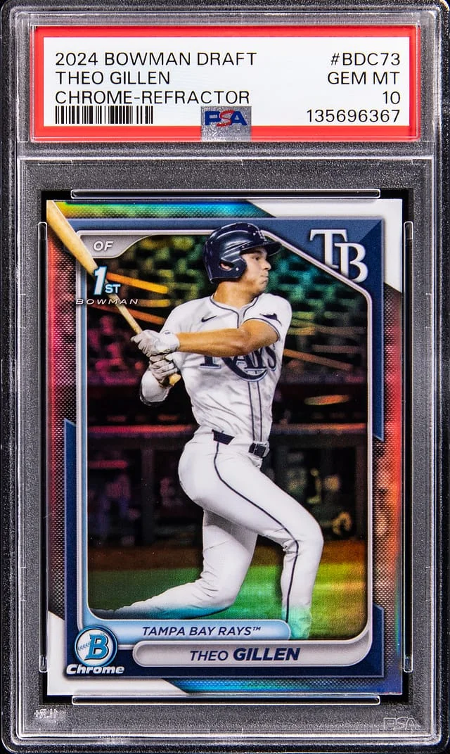 2024 Bowman Draft Theo Gillen Chrome Refractor #BDC-73 card image