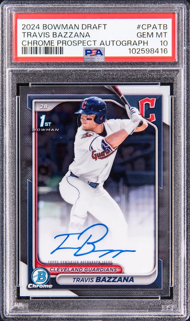 2024 Bowman Draft Travis Bazzana Chrome Prospect Autograph #CPATB card image
