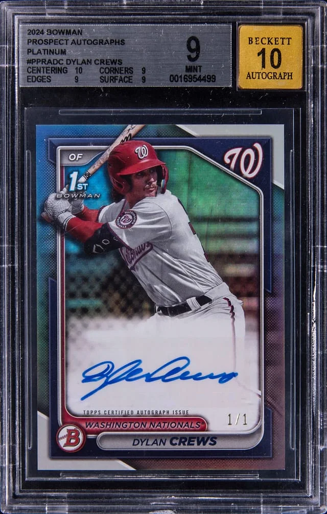2024 Bowman Dylan Crews Prospect Autograph Platinum #PPRA-DC card image