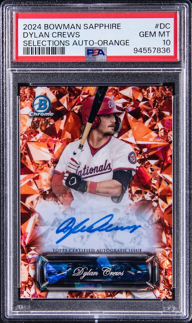2024 Bowman Dylan Crews Sapphire Selections Autographs Orange #SSA-DC card image