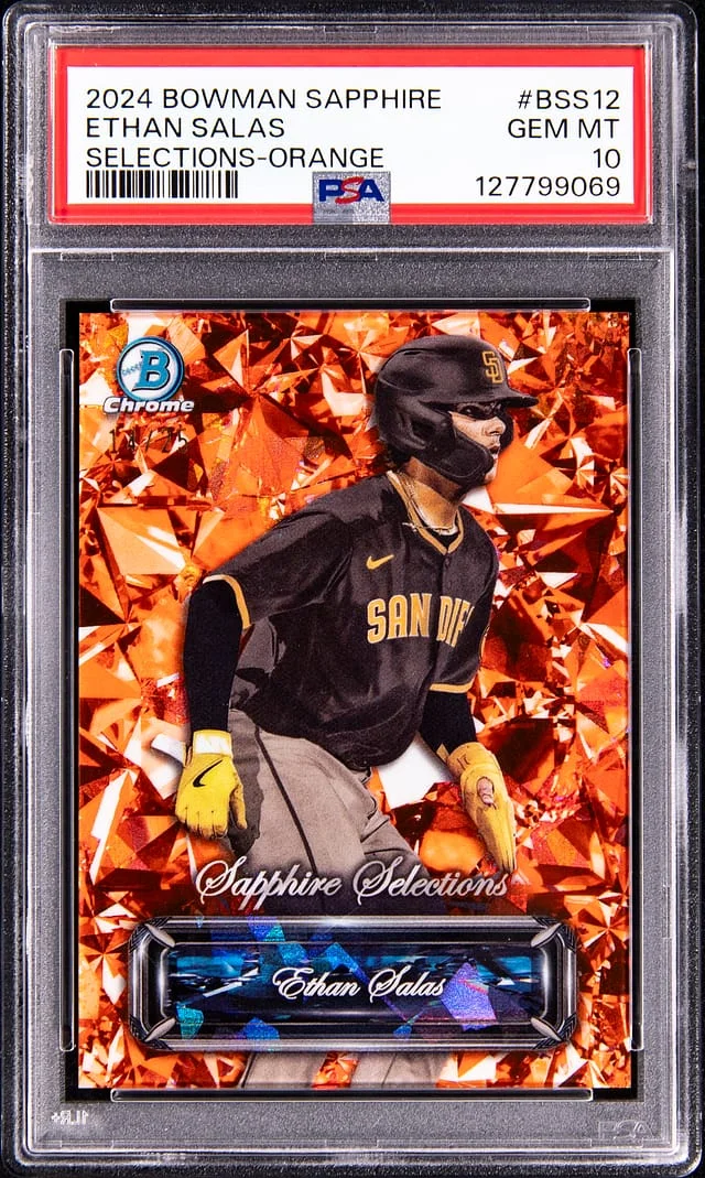 2024 Bowman Ethan Salas Sapphire Selections Orange #BSS-12 card image