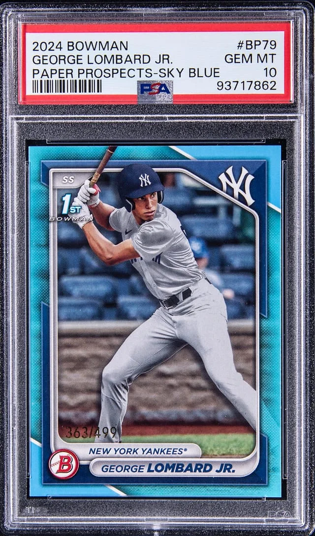 2024 Bowman George Lombard Jr Paper Prospects Sky Blue #BP79 card image