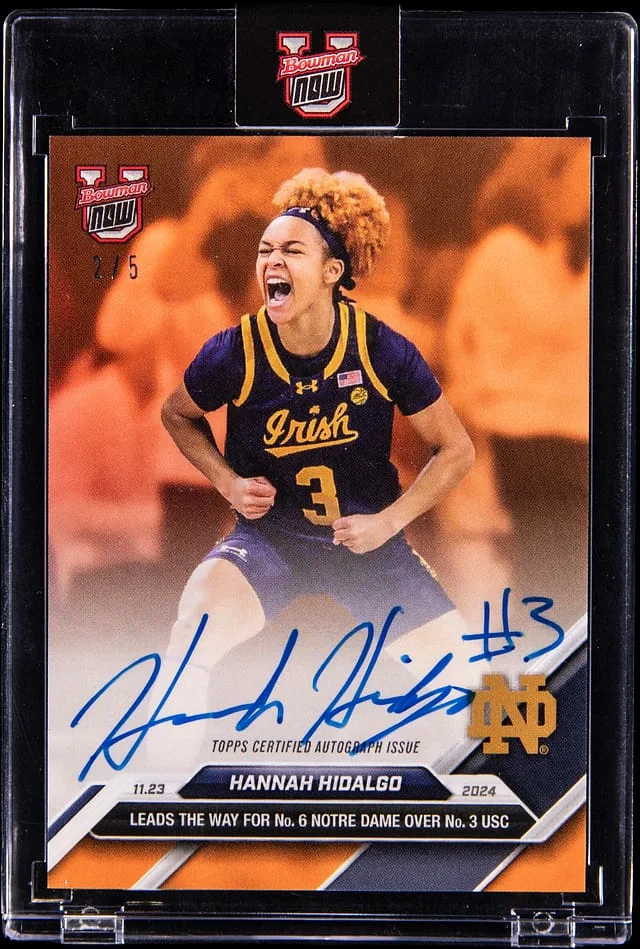 2024 Bowman Hannah Hidalgo U Now Autographs Orange #170 card image