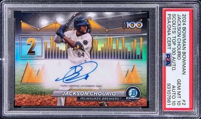 2024 Bowman Jackson Chourio Scouts' Top 100 Autograph #BTPA-2 card image