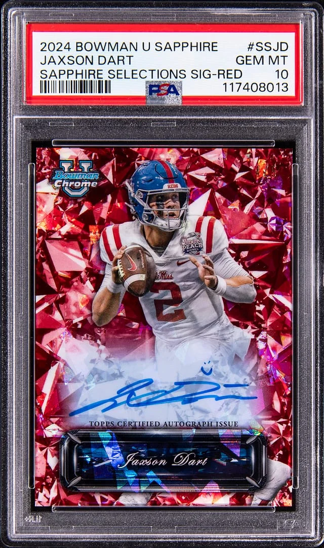 2024 Bowman Jaxson Dart U Sapphire Sapphire Selections Signature Red #SS-JD card image