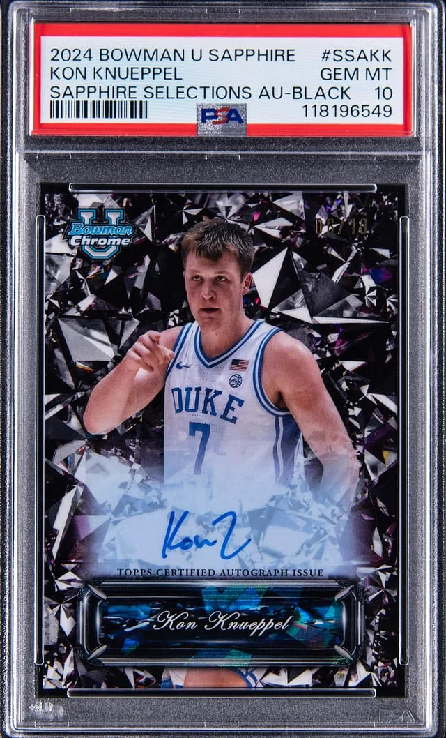 2024 Bowman Kon Knueppel U Sapphire Sapphire Selections Autograph Black #SSAKK card image