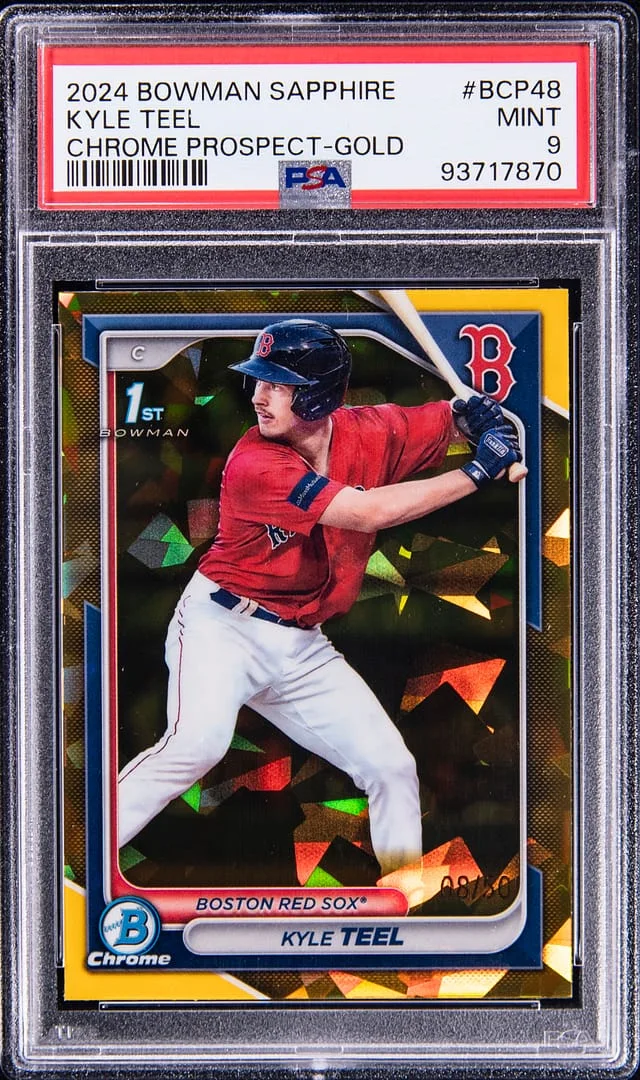 2024 Bowman Kyle Teel Sapphire Chrome Prospects Gold #BCP48 card image