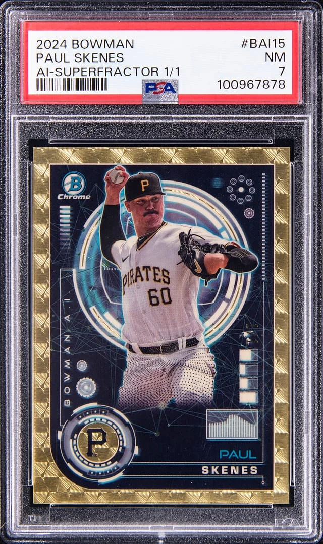2024 Bowman Paul Skenes AI SuperFractor #BAI15 card image