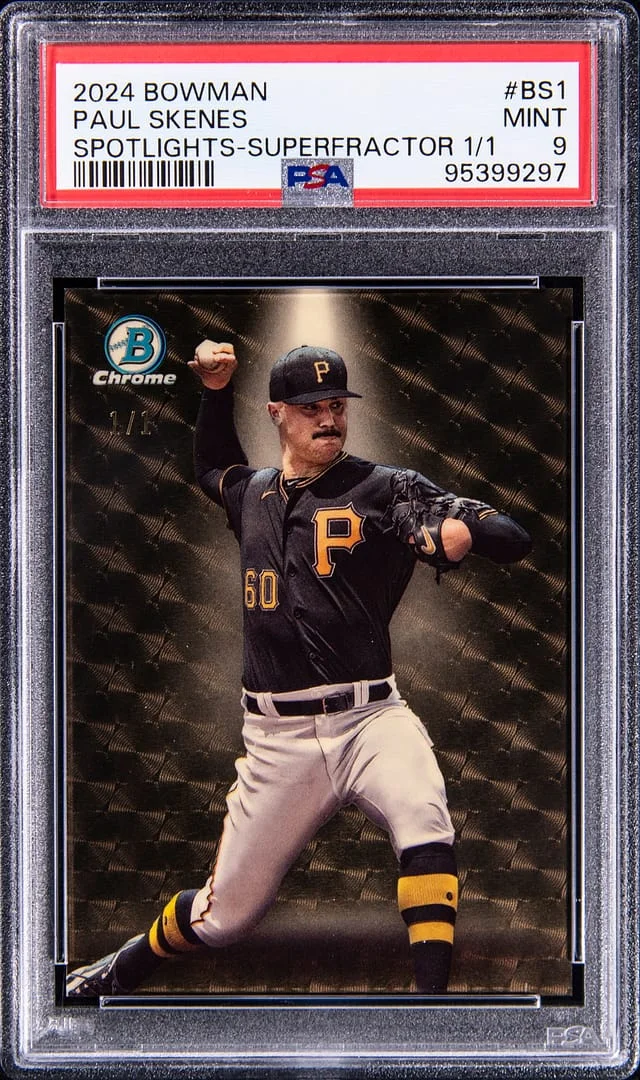 2024 Bowman Paul Skenes Spotlights SuperFractor #BS-1 card image