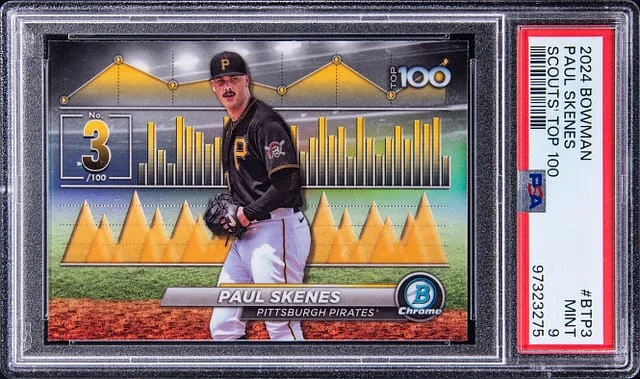 2024 Bowman Paul Skenes Scouts' Top 100 #BTP-3 card image