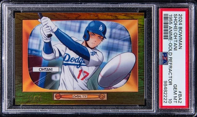 2024 Bowman Shohei Ohtani 1955 Anime Gold Refractor #BA-2 card image