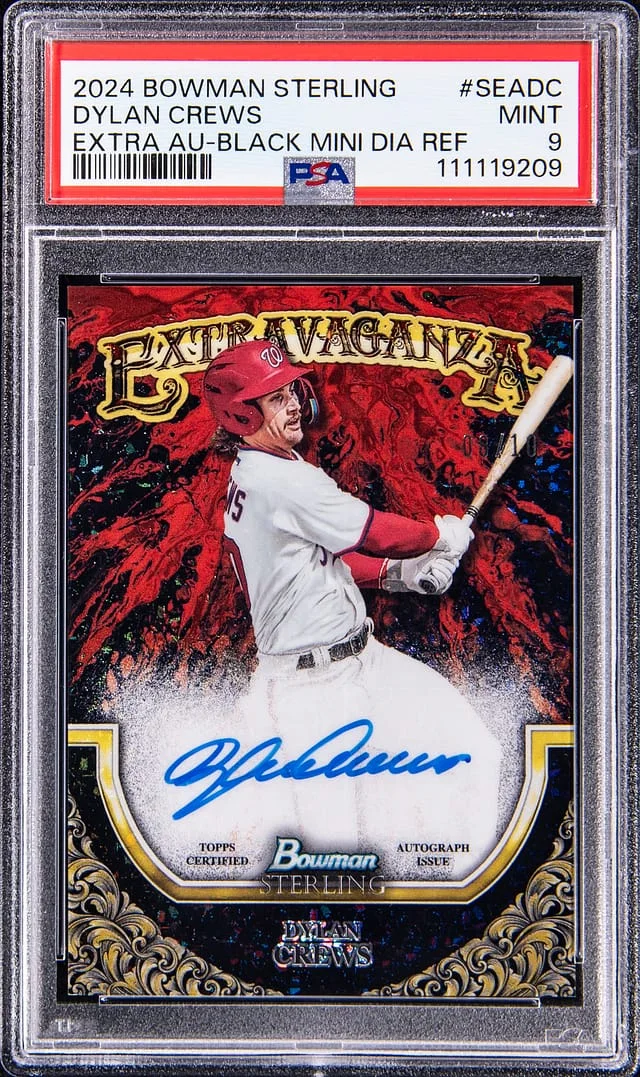 2024 Bowman Sterling Dylan Crews Extra Autograph Black Mini Diamond Refractor #SEA-DC card image