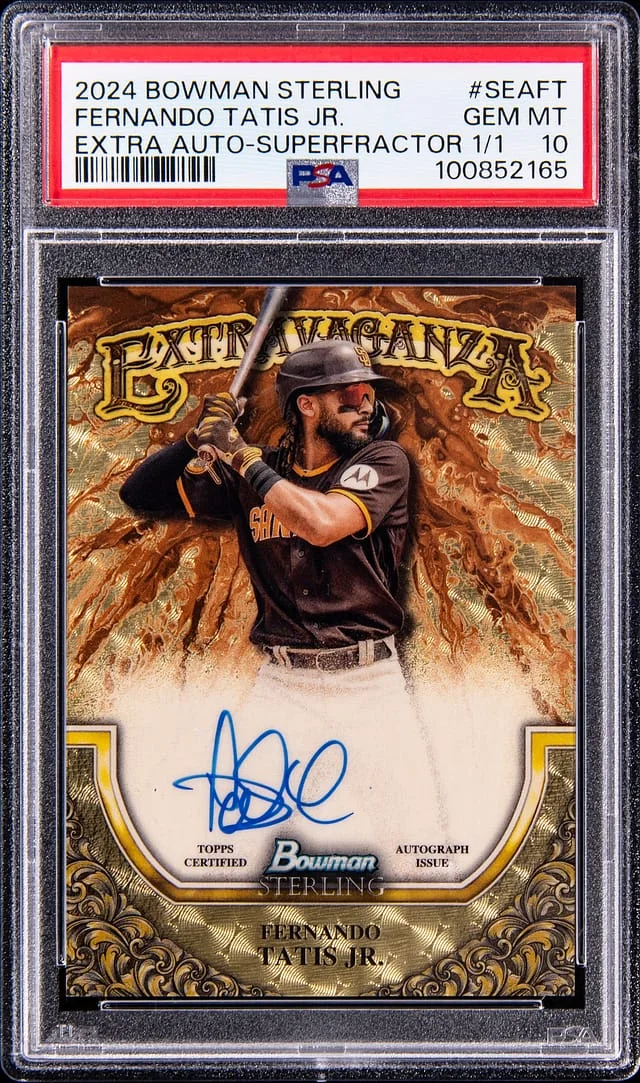 2024 Bowman Sterling Fernando Tatis Jr. Extravaganza Autographs SuperFractor #SEA-FT card image