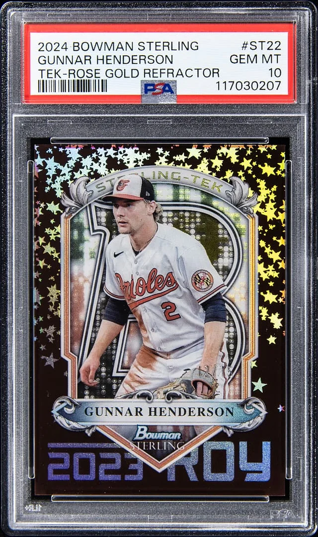 2024 Bowman Sterling Gunnar Henderson Tek Rose Gold Refractor #ST-22 card image