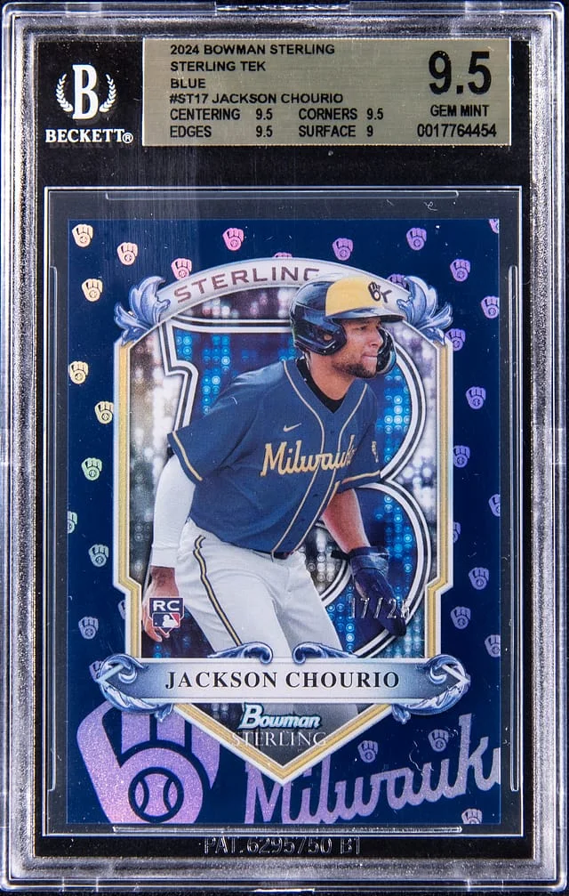 2024 Bowman Sterling Jackson Chourio Tek Blue #ST-17 card image