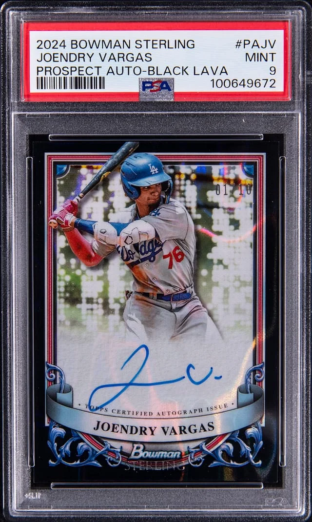 2024 Bowman Sterling Joendry Vargas Prospect Autograph Black Lava #PA-JV card image