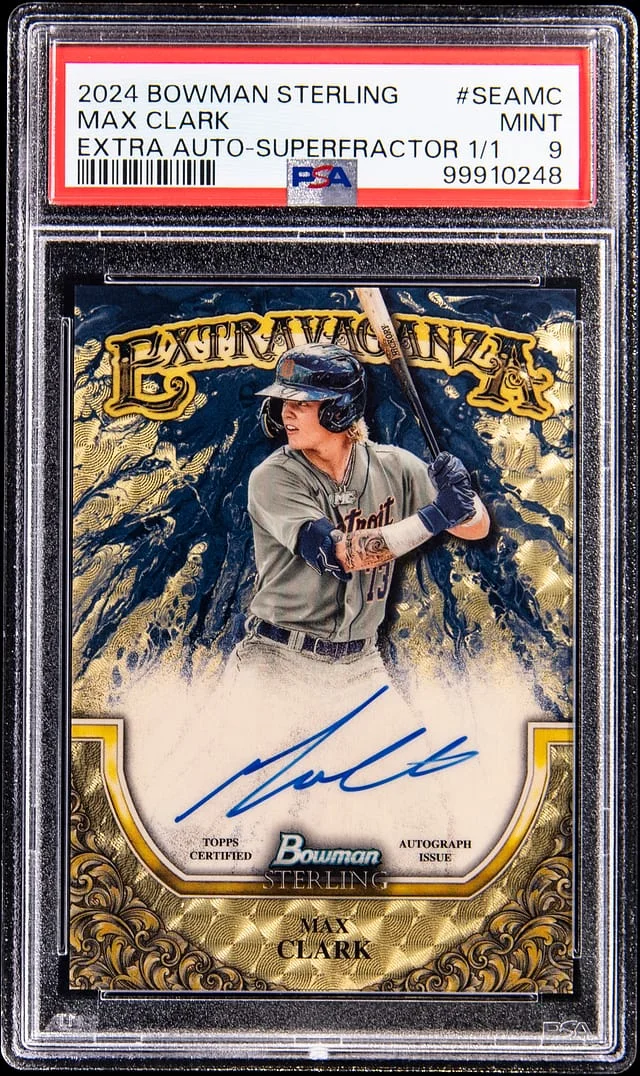 2024 Bowman Sterling Max Clark Extravaganza Autograph SuperFractor #SEA-MC card image