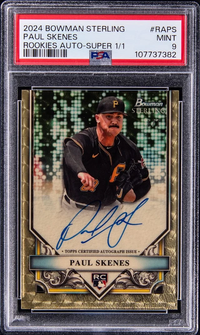 2024 Bowman Sterling Paul Skenes Autographs SuperFractor #RA-PS card image
