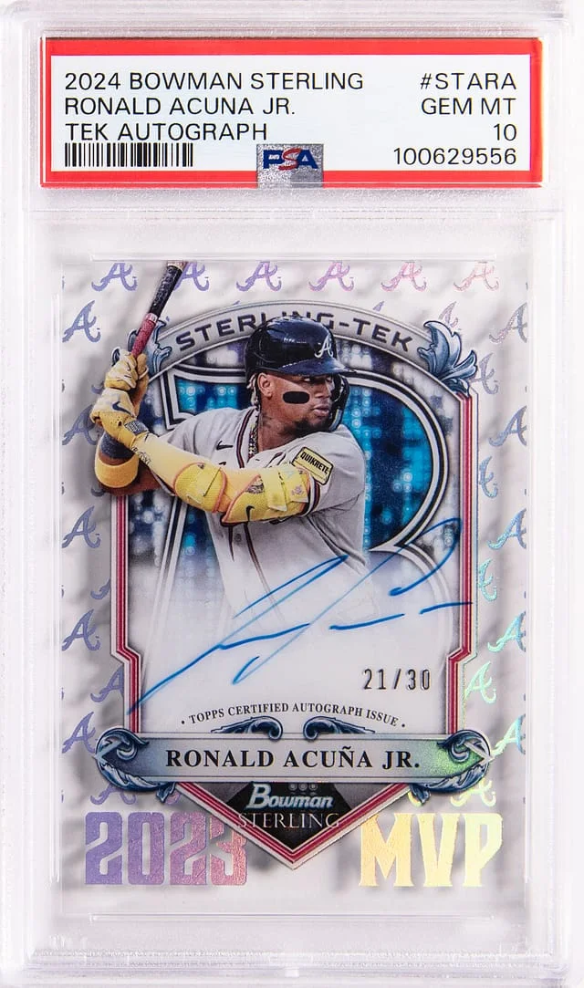 2024 Bowman Sterling Ronald Acuna Jr. Tek Autograph #STA-RA card image