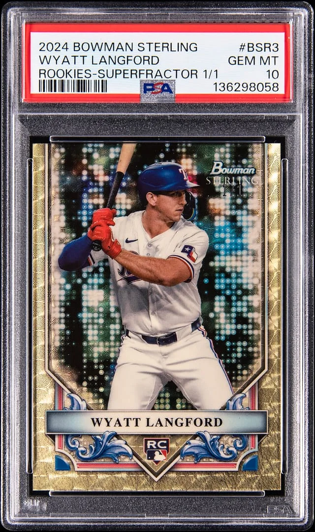 2024 Bowman Sterling Wyatt Langford Rookies-Superfractor 1/1 #BSR-3 card image