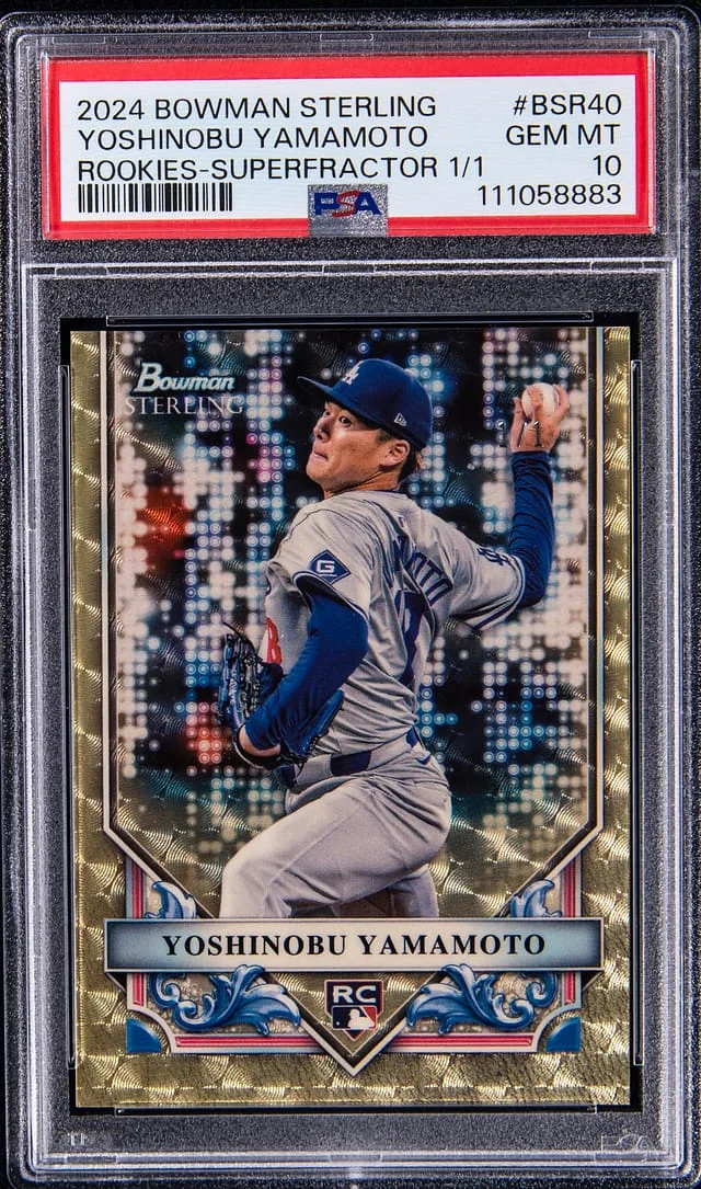 2024 Bowman Sterling Yoshinobu Yamamoto Superfractor #BSR-40 card image