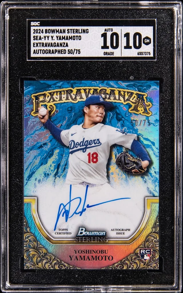 2024 Bowman Sterling Yoshinobu Yamamoto Extravaganza Autographs #SEA-YY card image