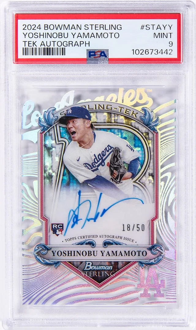 2024 Bowman Sterling Yoshinobu Yamamoto Tek Autograph #STA-YY card image
