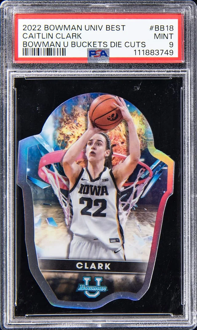 2024 Bowman University Best Caitlin Clark Bowman U Buckets Die Cuts #BB-18 card image