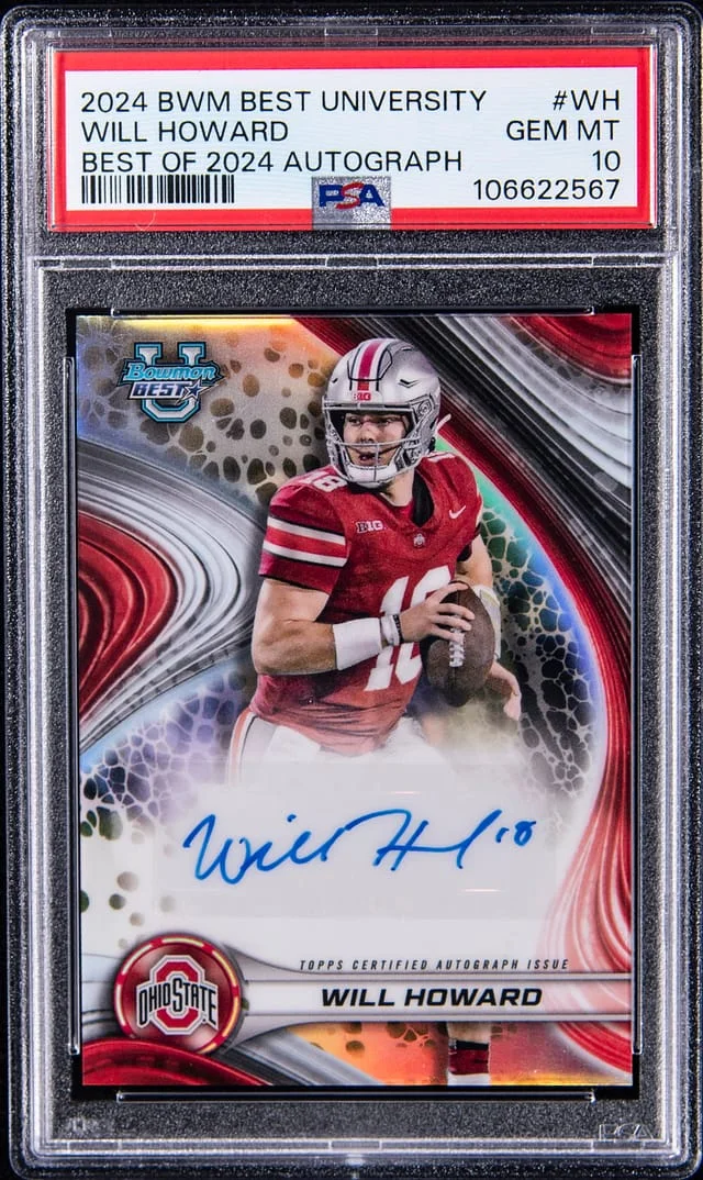 2024 Bowman University Best Will Howard of 2024 Autograph #BOA-WH card image