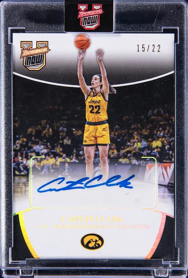 2024 Bowman University Caitlin Clark Now Autographs #12-AUT card image